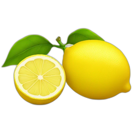 Human looking lemon in cartoon style emoji