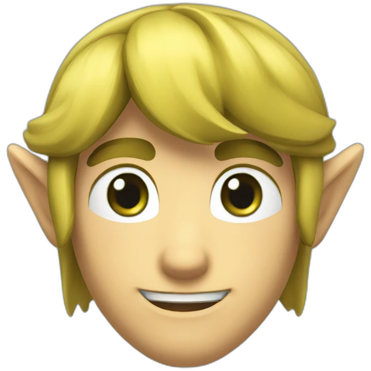 Link’s head from the legend of zelda smiling  emoji