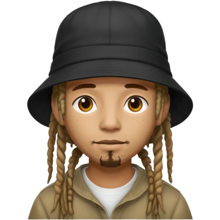 dreadlocks Street artist with blackbucket hat emoji