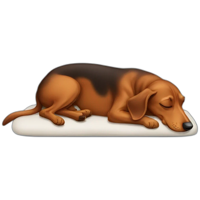Teckel sleeping emoji