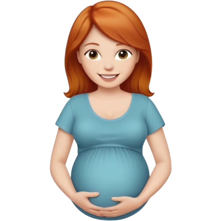 Pregnant redhead, blonde and brunette emoji
