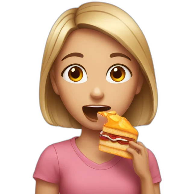 girl eat kinder emoji