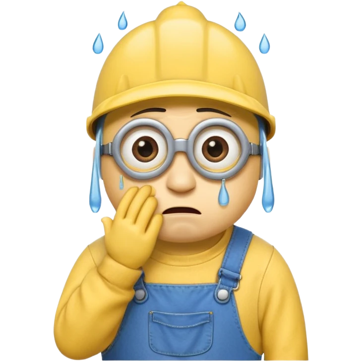 super sad crying minion emoji