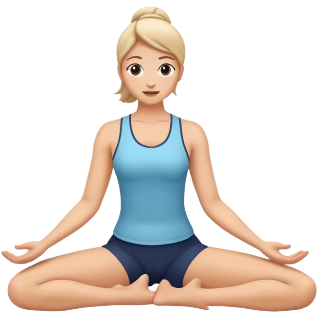 could you generate an emoji of a woman performing a seated hamstring stretch emoji