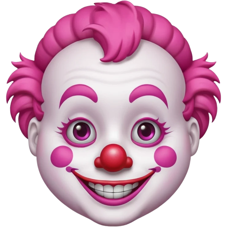 pink clown face emoji