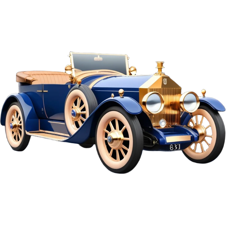 dark blue led lights C-3PO 1927 delicately inlaid rose gold wood barrel accents Scrooge McDuck Rolls Royce efficiently powered by futuristic electric motors and dynamos with wide racing wheels that are strong agile advanced suspension and steering emoji