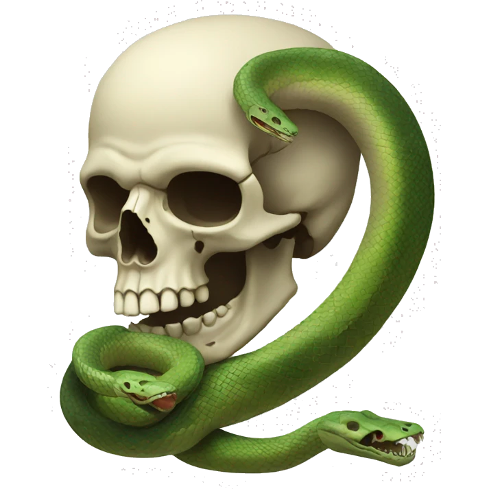 skull and snake emoji