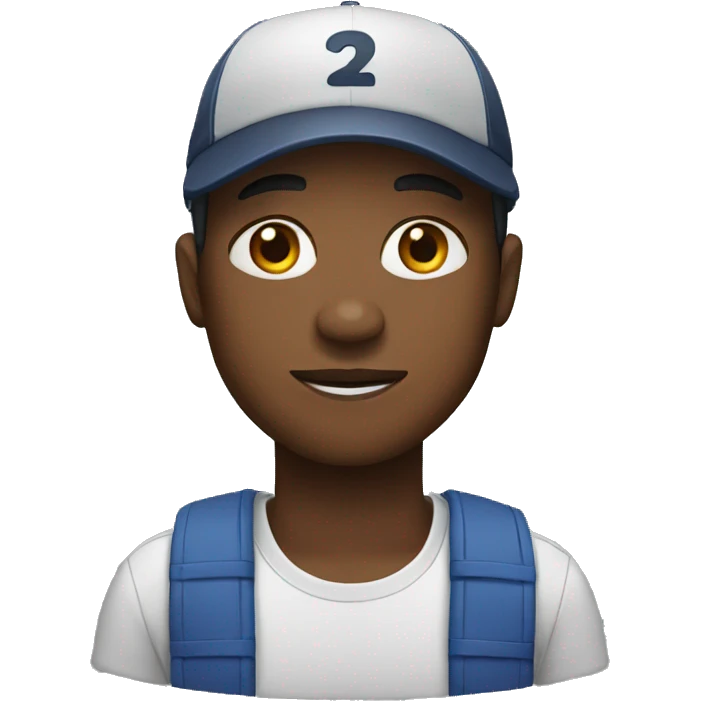 black people with a cap emoji