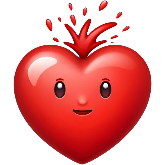 Ein Herz in rot wo ein unendlich Zeichen im Herz ist emoji