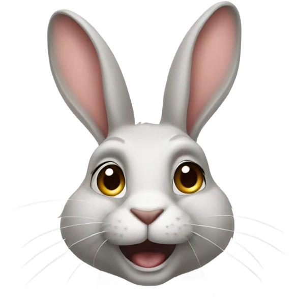 Rabbit that looks stoned emoji
