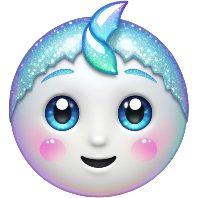 white glory glitter emoji