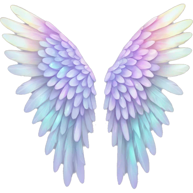 iridescent angel wings emoji