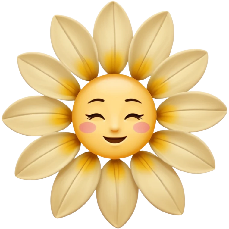 Beige sun + Beige flower  emoji