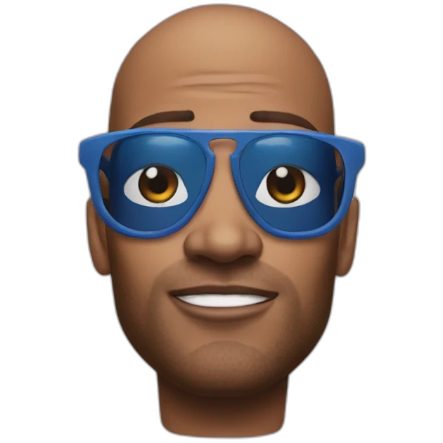 Booba head with jordan 4 sneakers on his face emoji
