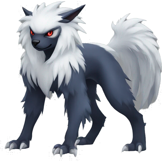 Cool Edgy Absol-Nargacuga-Zorua-Quilava, full body emoji