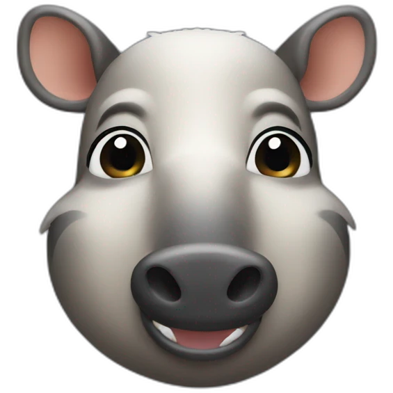 tapir winking emoji