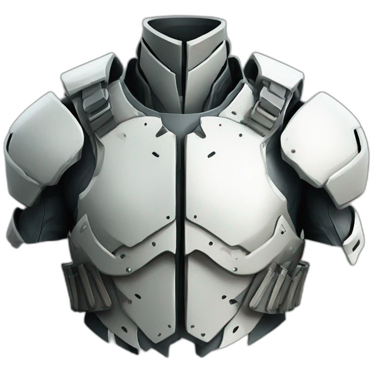 futuristic Phantom Infiltration armored breastplate colored with ghost effect emoji