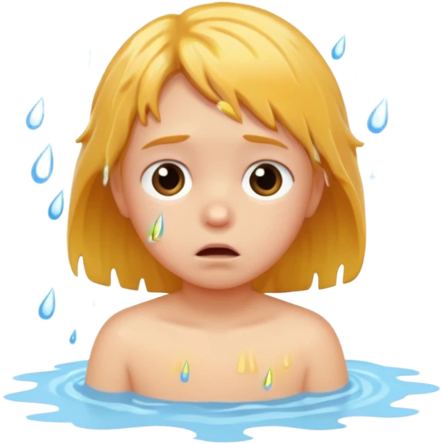 child falls in fountain its sad emoji