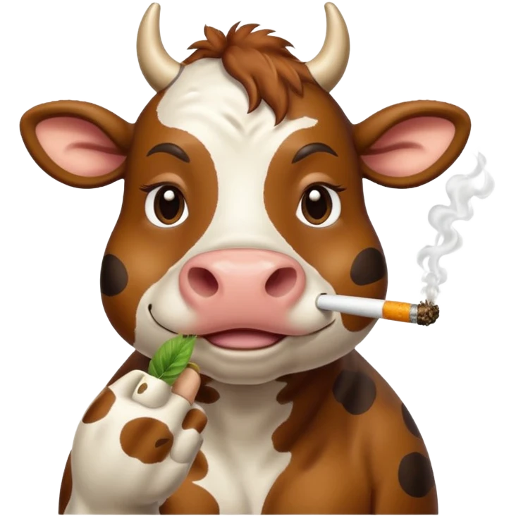 cow smoke weed emoji
