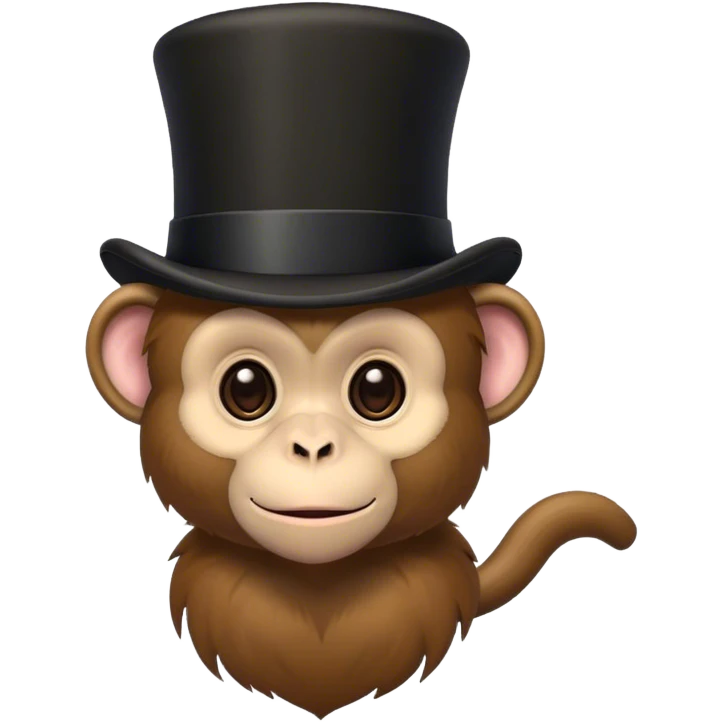 Monkey in a top hat emoji