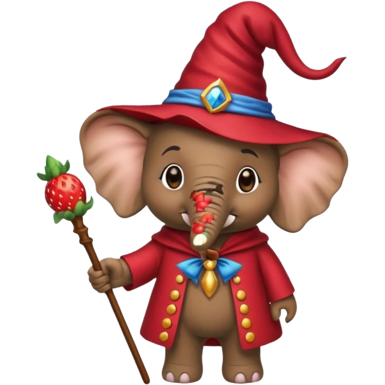 Elephant strawberry wizard emoji