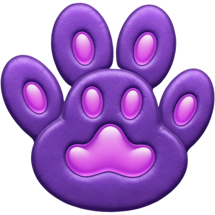 purple pawprint emoji