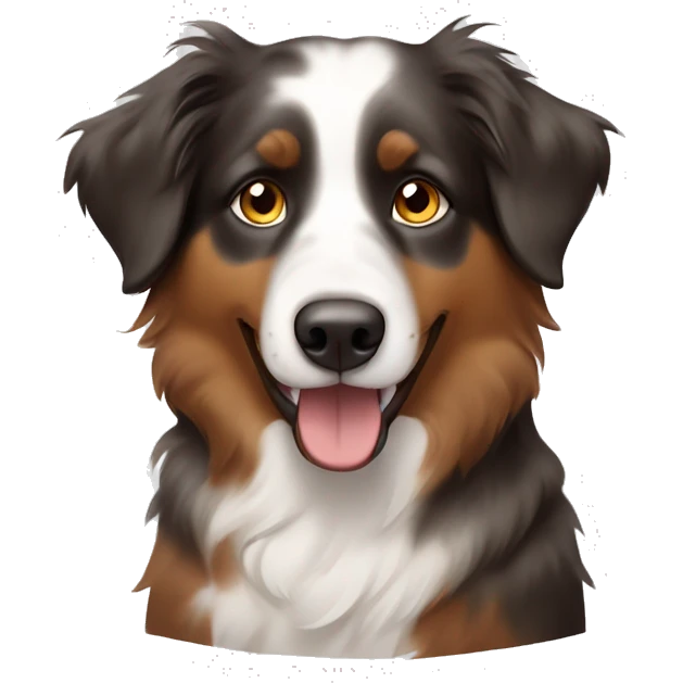 Australian shepherd with one blue and one brown eue emoji
