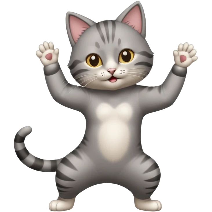 A cat doing the ay mi gatito dance emoji