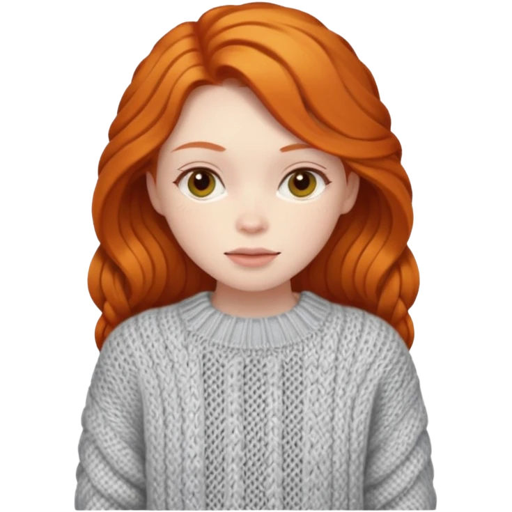 Knitted ginger female emoji