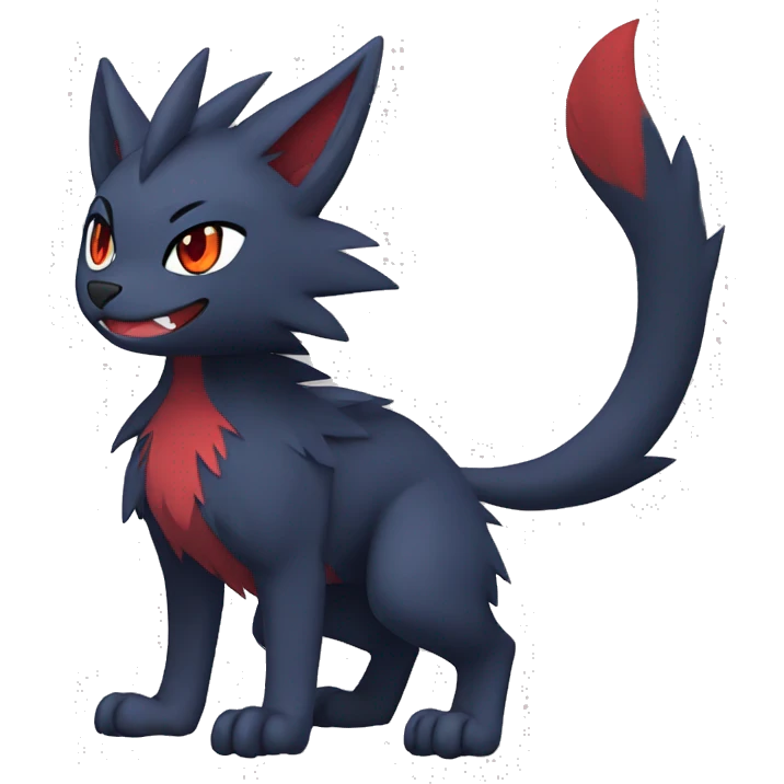 Litten-Zorua-Nargacuga-Sergal-Fakemon-hybrid full body emoji