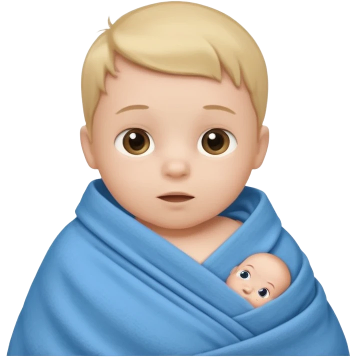 Baby boy in blue swaddle emoji