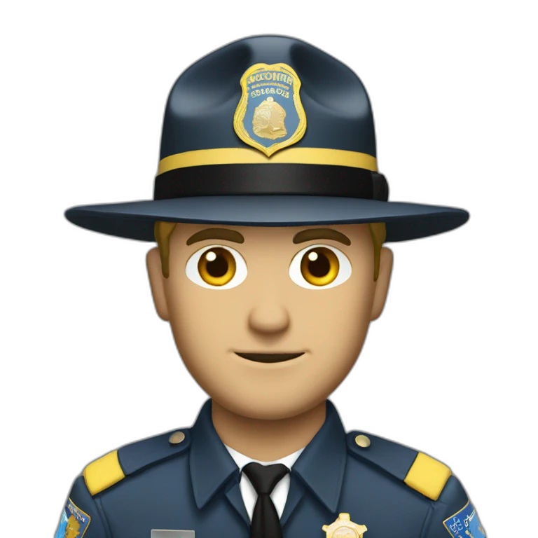 Washington state trooper white man emoji