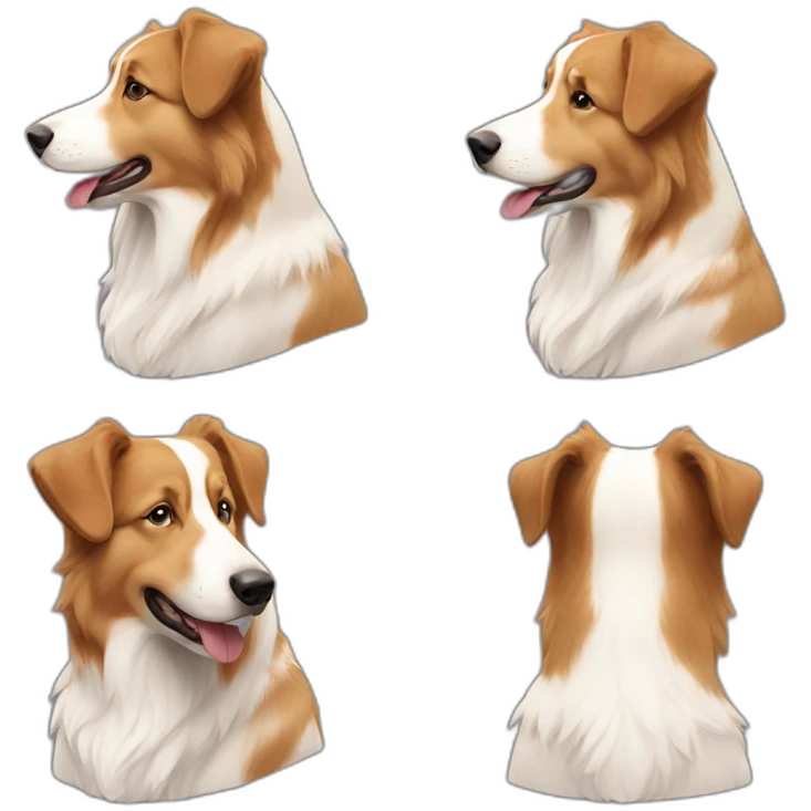 Lighg brown and white English shepherd emoji