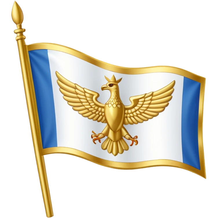 Faravahar Gold with white flag as a background emoji