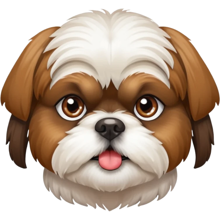Cute dog shih tzu emoji
