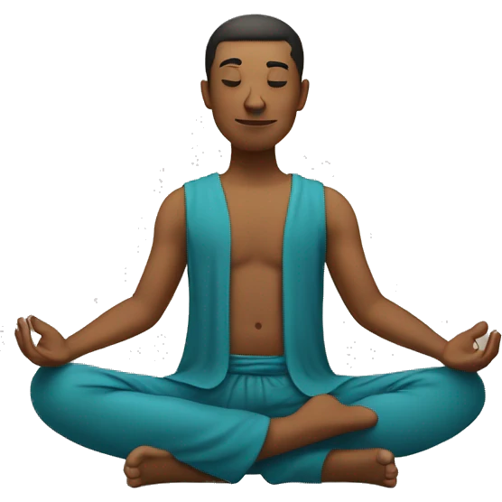 “A s’more illustration sitting in a lotus position.” emoji