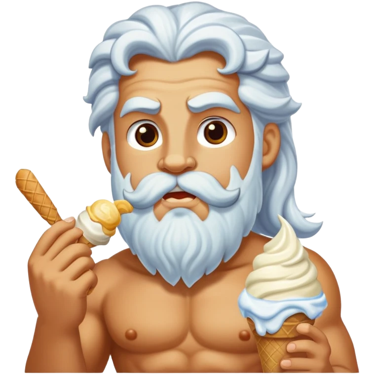 Zeus eating ice cream emoji