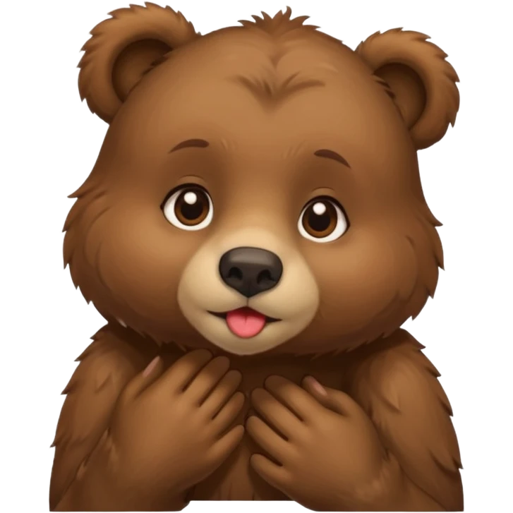 kissing female bear emoji
