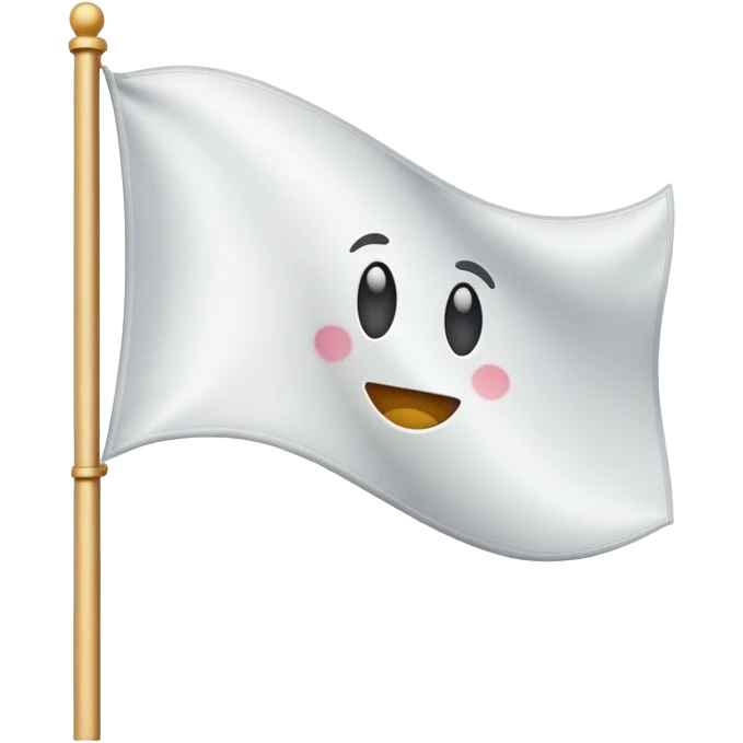 emoji that raising a white flag emoji