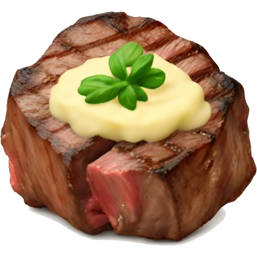 Steak bites with mash potatoes  emoji