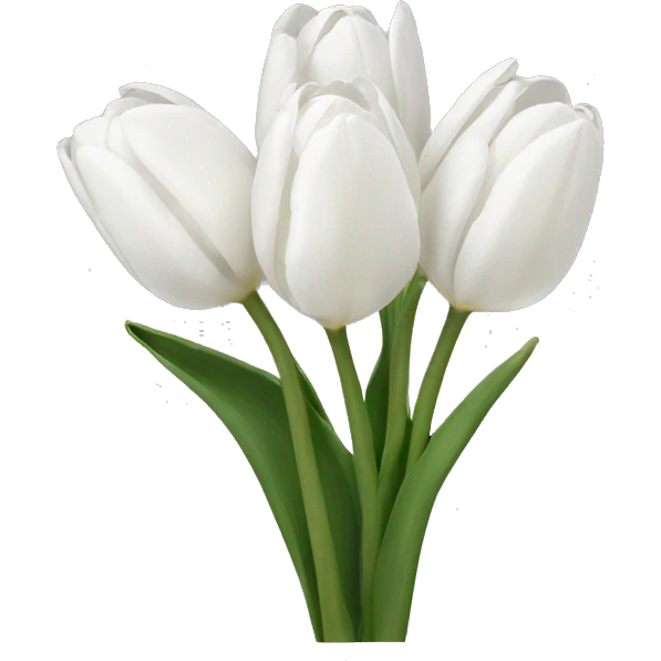 White tulips emoji