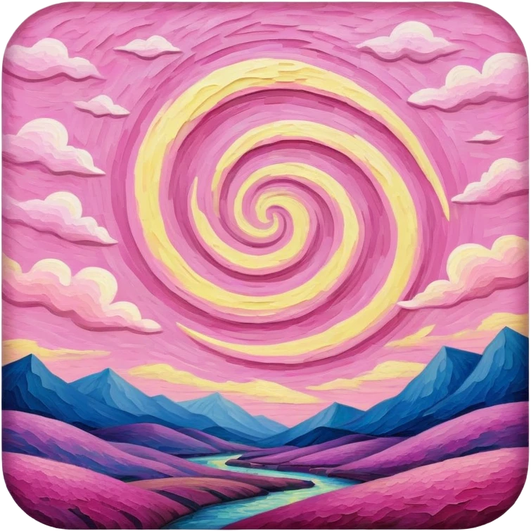 pink van gogh style spam sky emoji