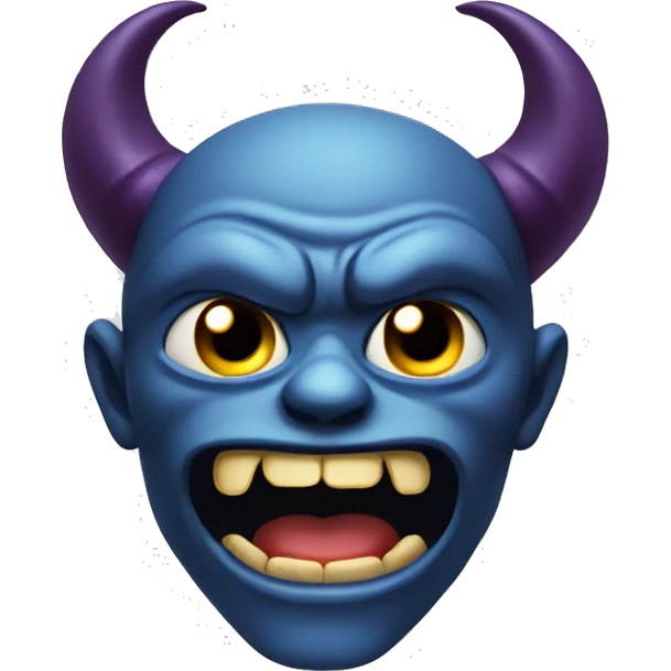 Expressive emoticon face demon emoji
 emoji