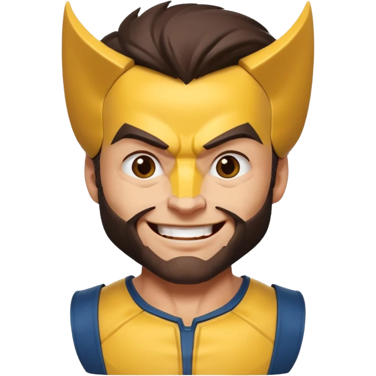 Wolverine is laughing  emoji