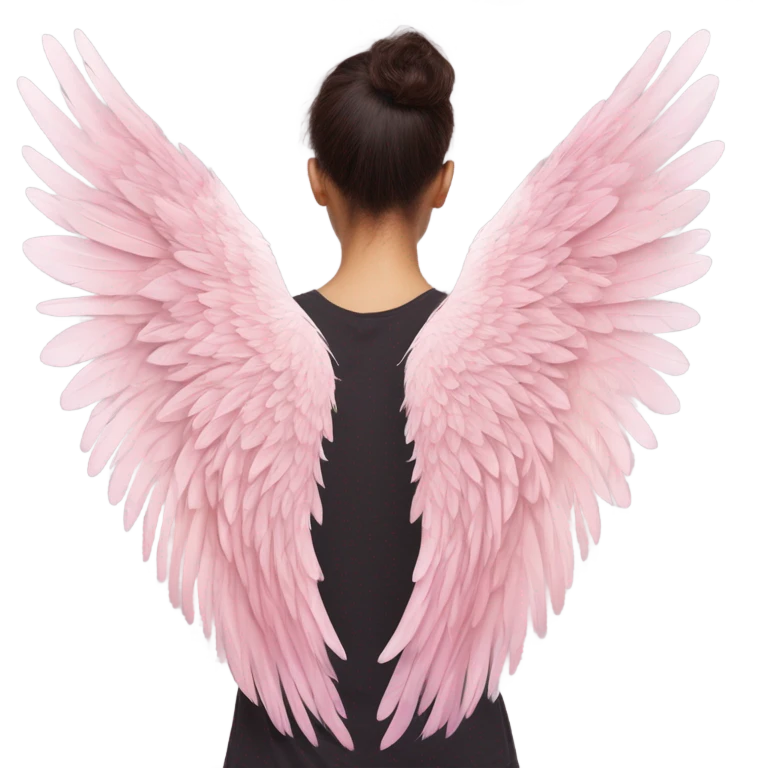pink angel wings emoji