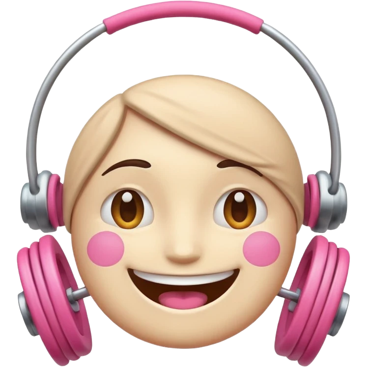 gym emoji in pink and beige colors emoji