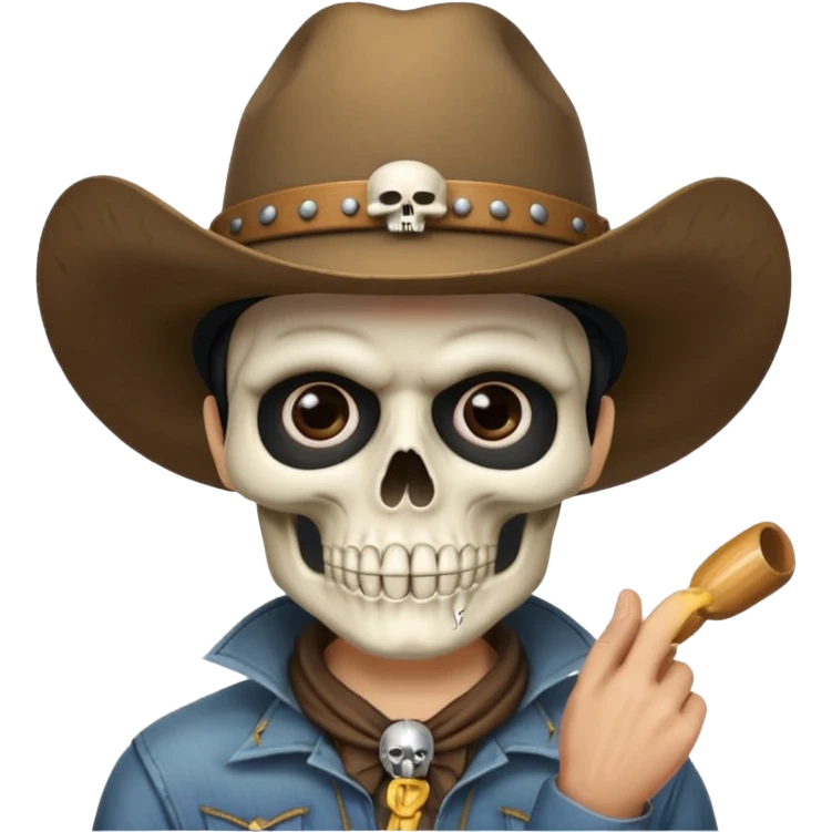 Combine these 3 emojis💀🤠🤫 emoji