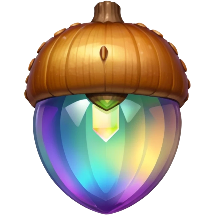 Crystallised acorn emoji