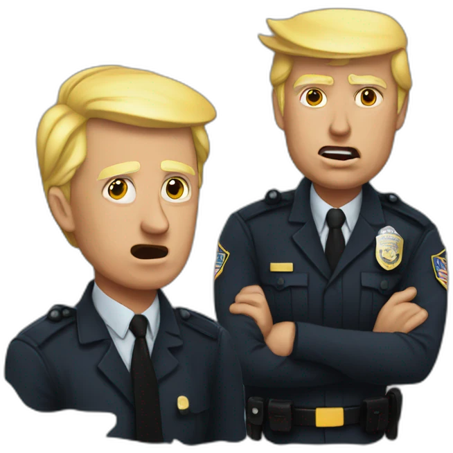 trump-getting-arrested emoji