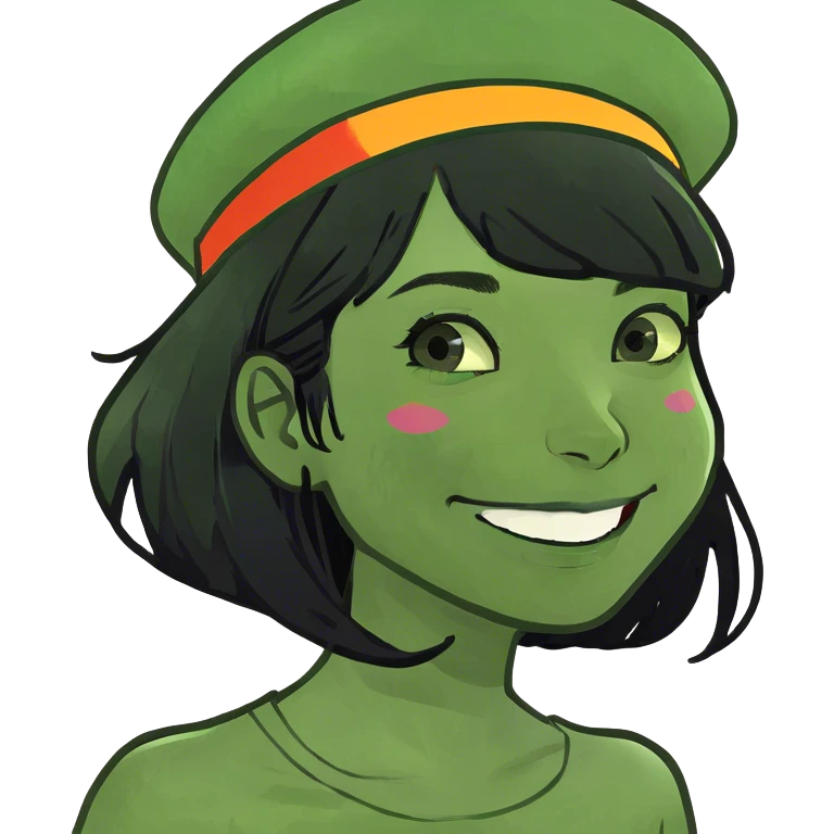 smiling girl with black hair emoji